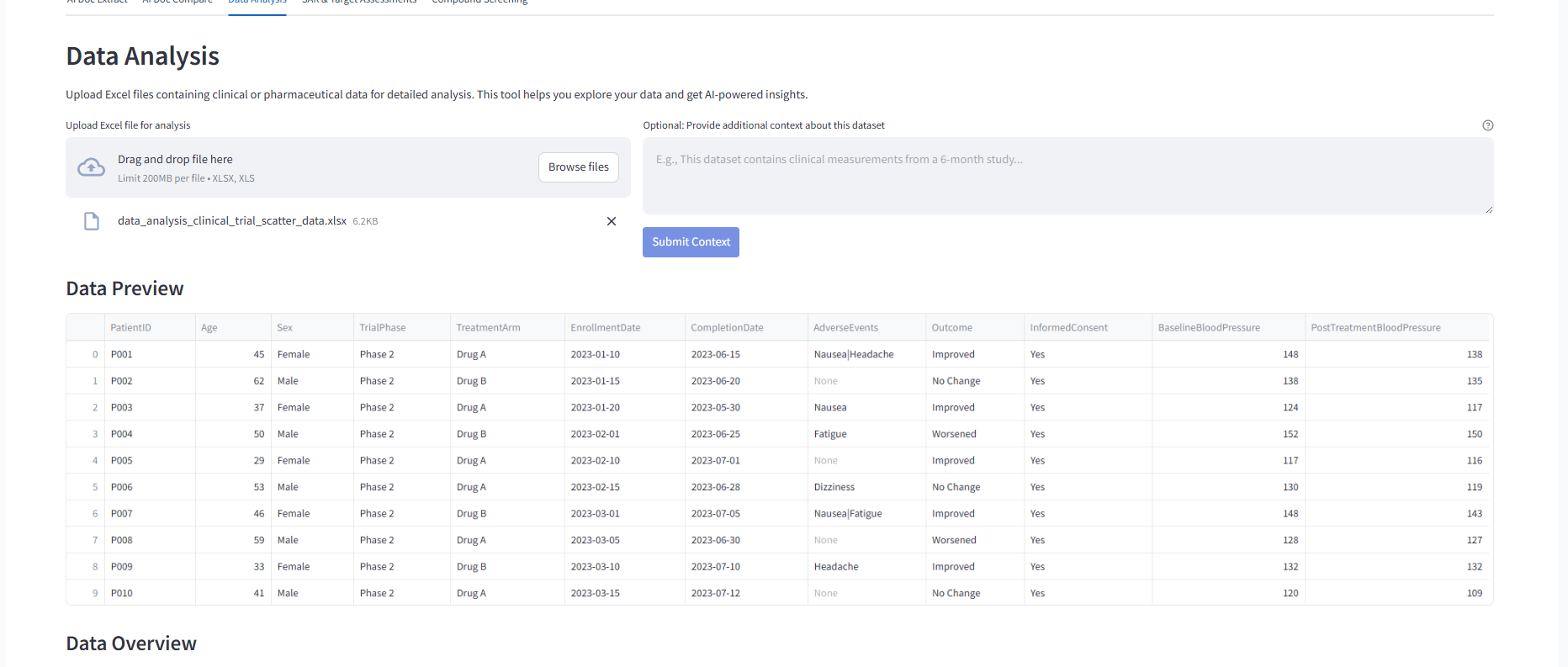 Document extraction detail view